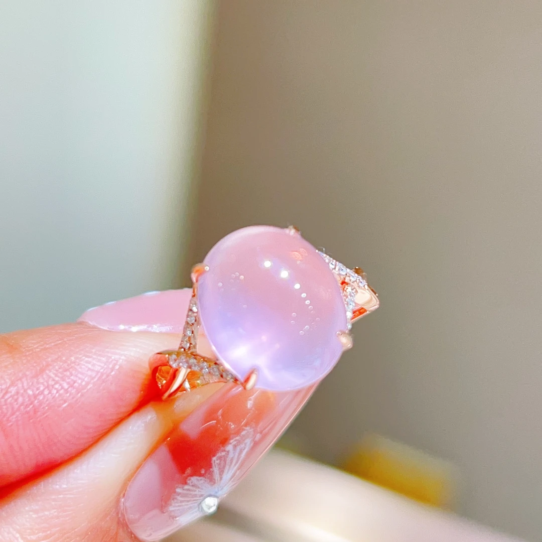 6.87ct 18k金镶嵌芙蓉石戒指 2860