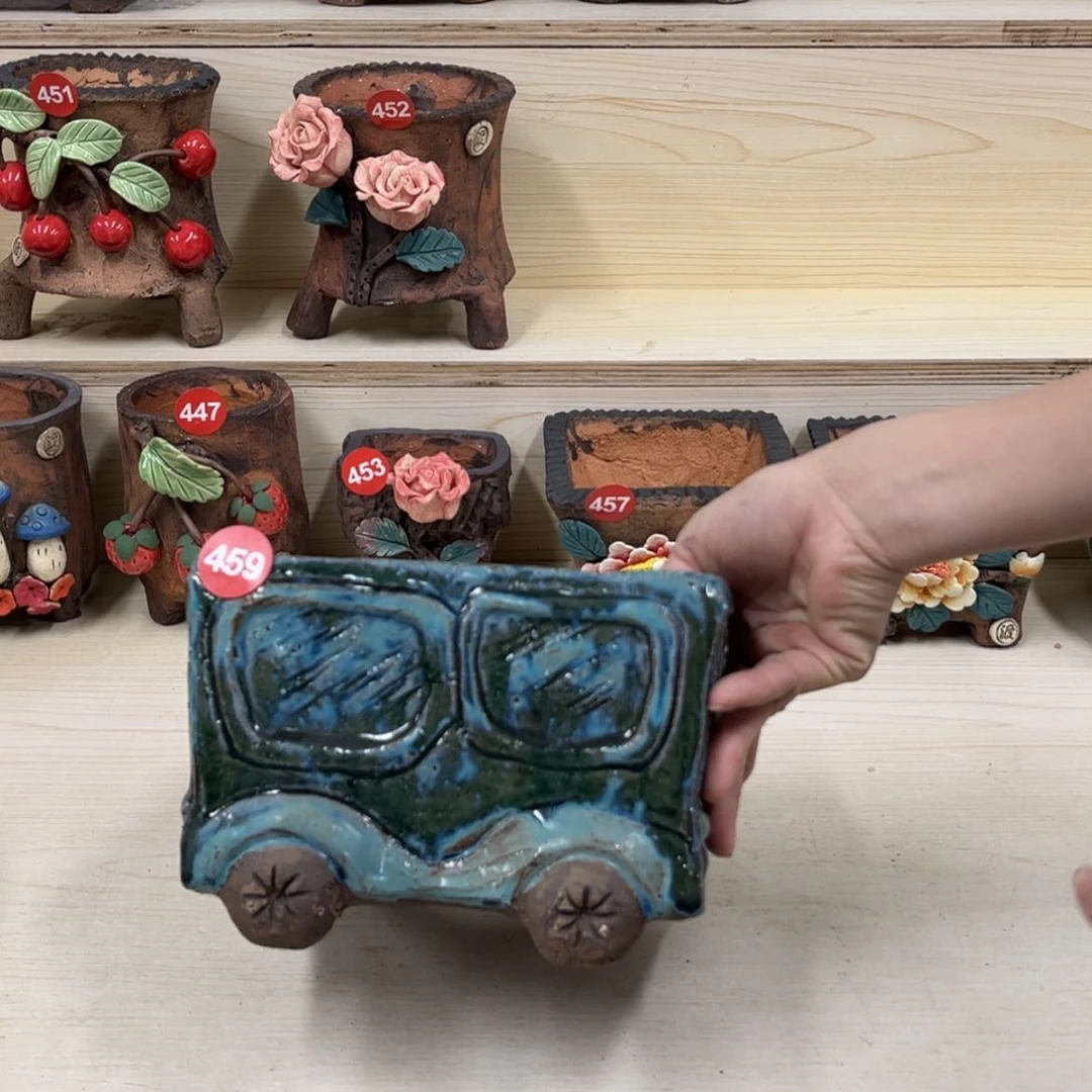 【闪购商品】紫砂花盆459号内口17.5×13外高14