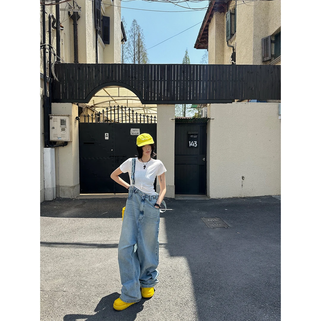 嘉仪【慵懒清晨】时髦背带裤