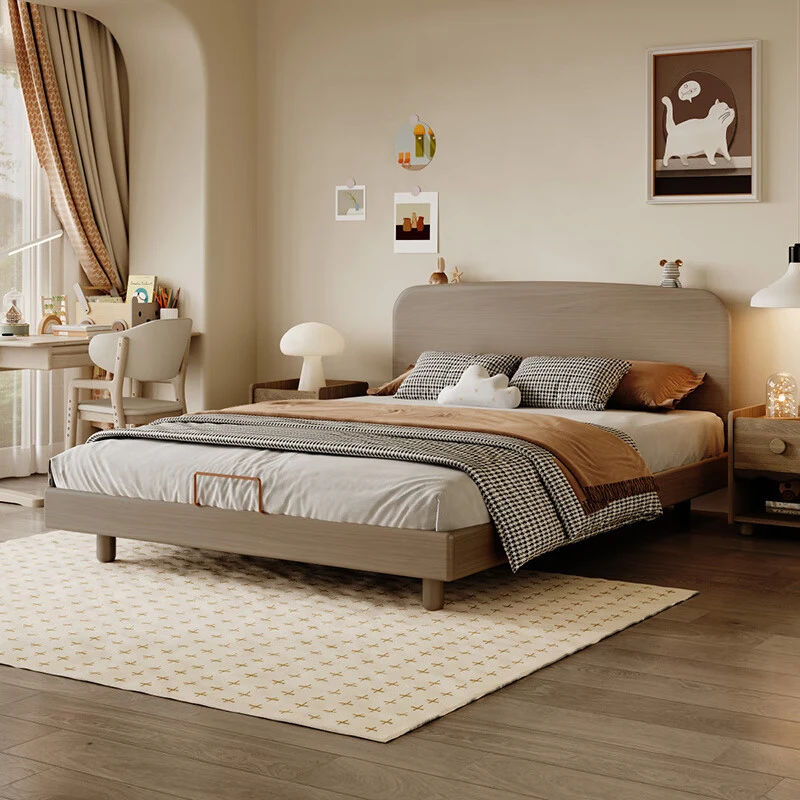 顾家家居顾家木艺 全实木儿童床北欧简约樱桃木青少年高定PT8035B