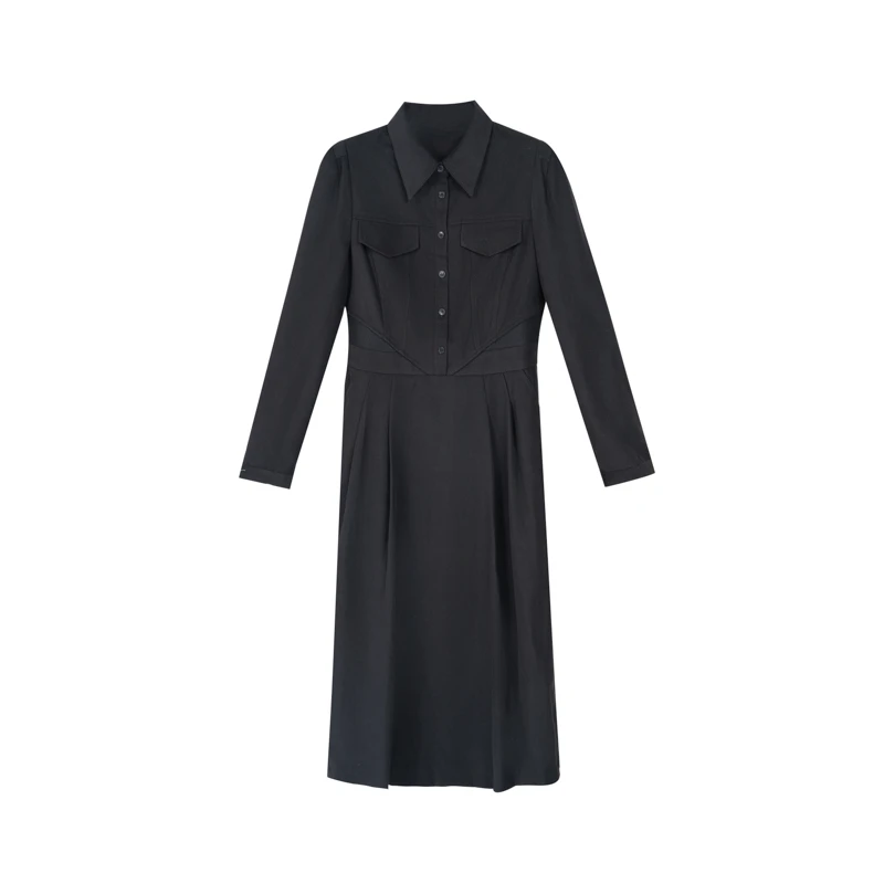 【她翼】春季连衣裙长袖长裙优雅裙子显瘦气质轻奢时尚AF4242354424