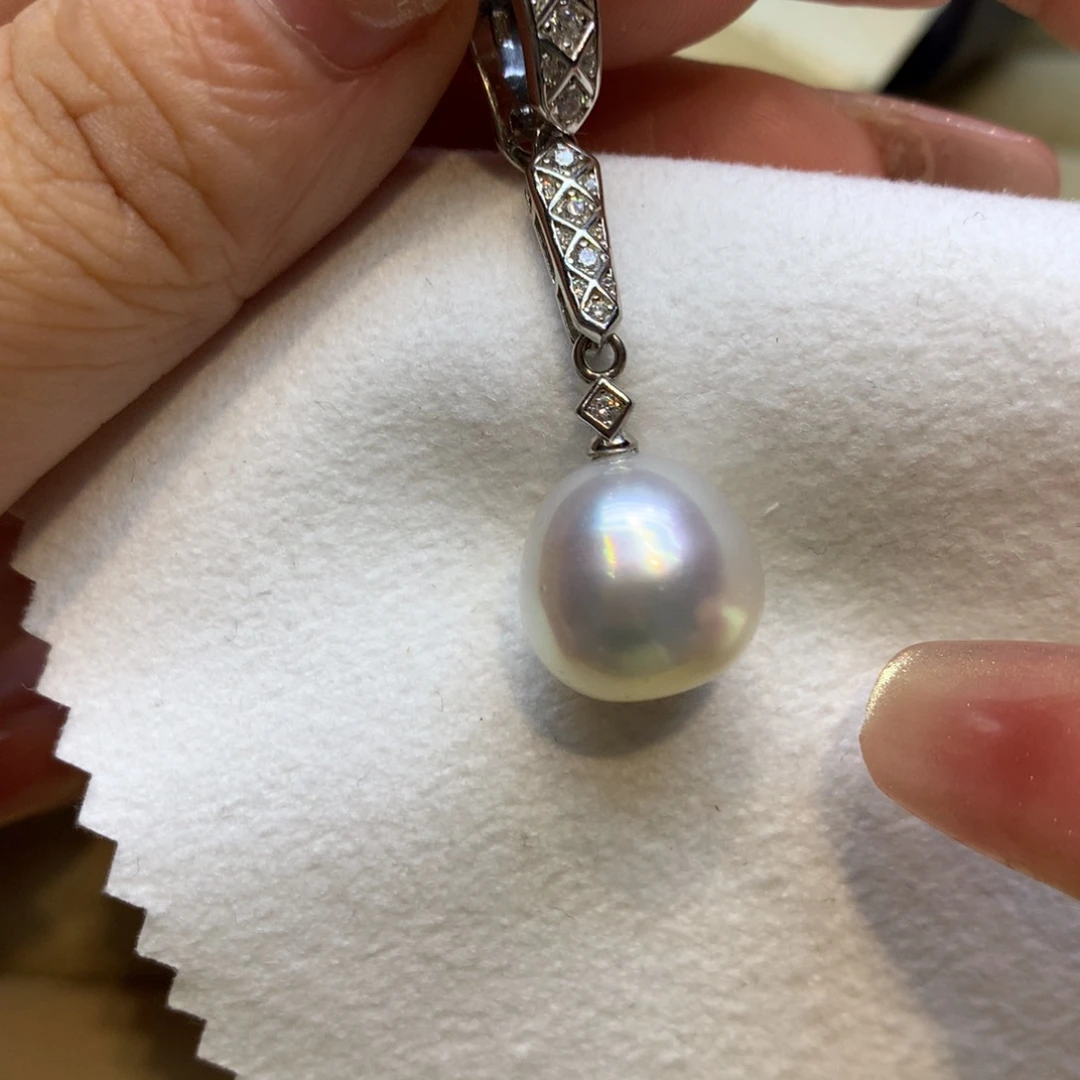 颈饰银S925镶嵌海水珍珠