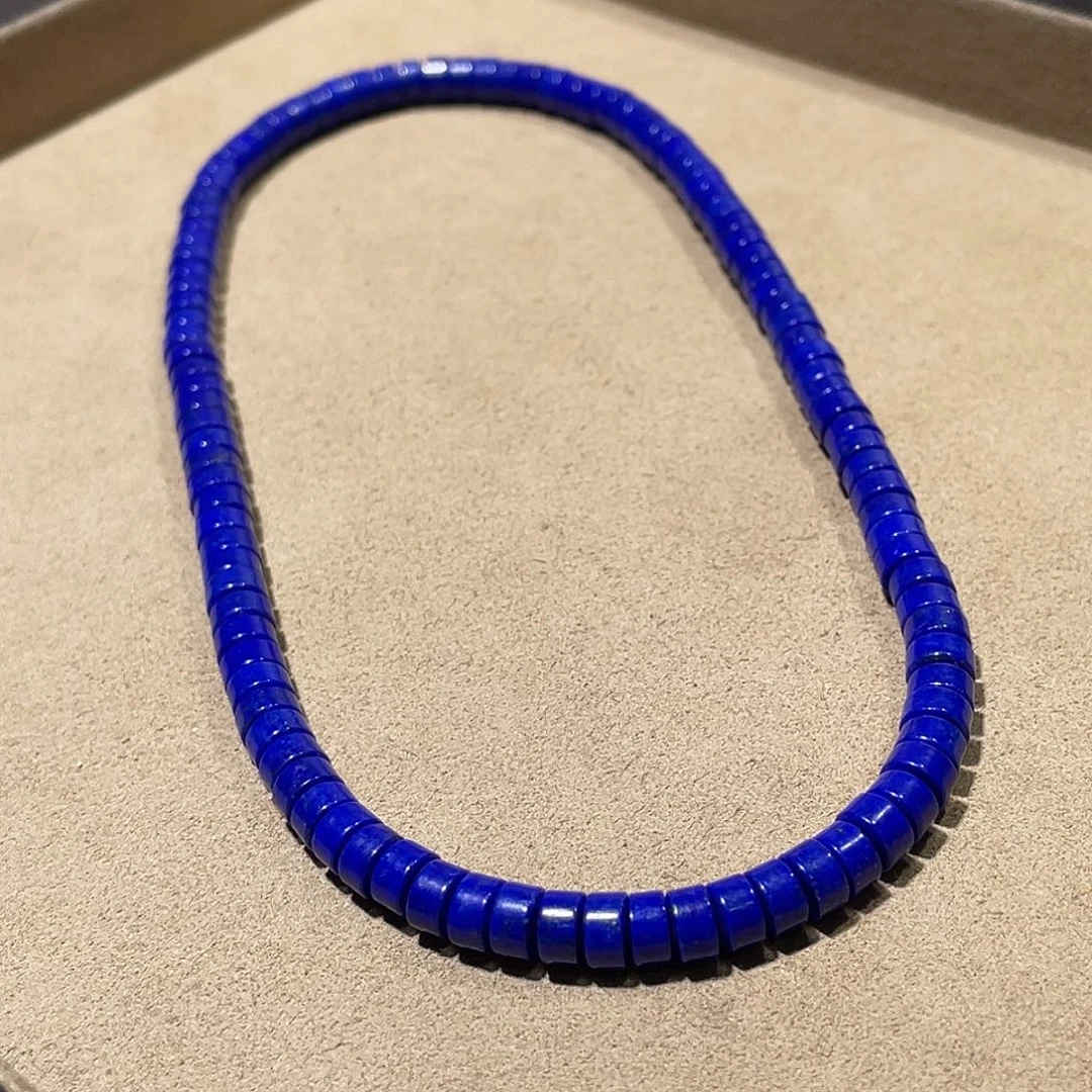 青金石未镶嵌6mm直切药片108颗