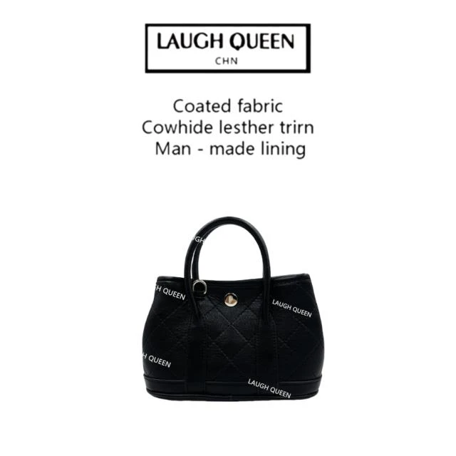 Laugh Queen手工打造真皮女士新款包 10559 黑色 小花园
