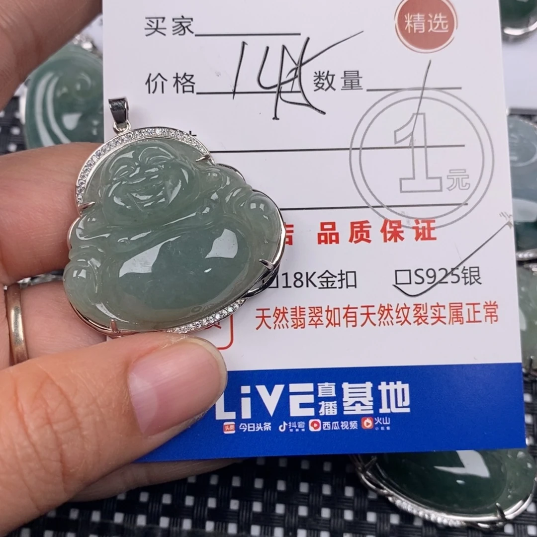 车***n翡翠银S925镶嵌颈饰