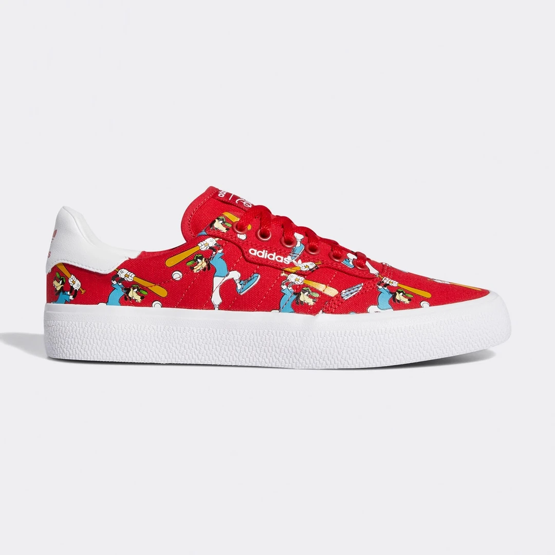 【微瑕】adidas 防滑低帮板鞋男女同款红色 FV9881