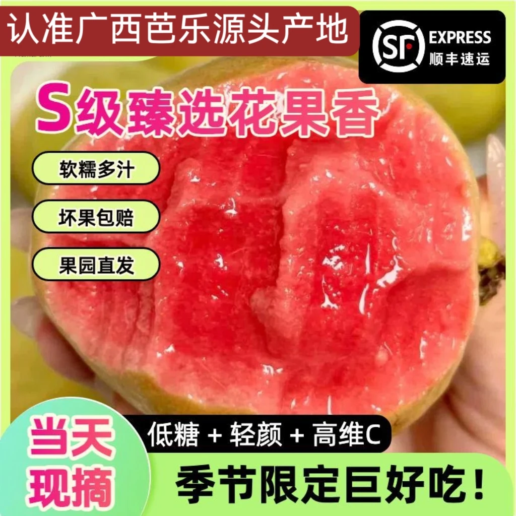 【顺丰包邮】广西软心红心番石榴新鲜水果红心软心芭乐孕妇鸡屎果