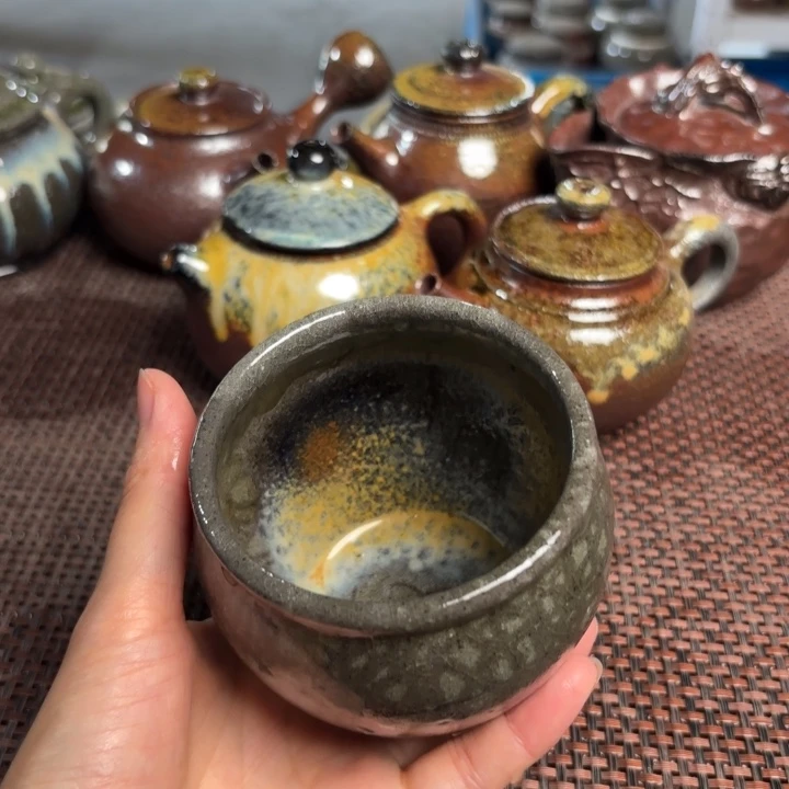 茶杯紫砂知足缸杯260
