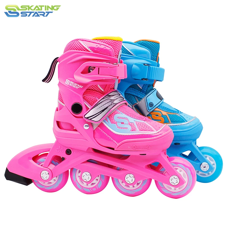 滑启云雀轮滑鞋儿童溜冰鞋女童男童专业培训旱冰鞋初学可调滑冰鞋