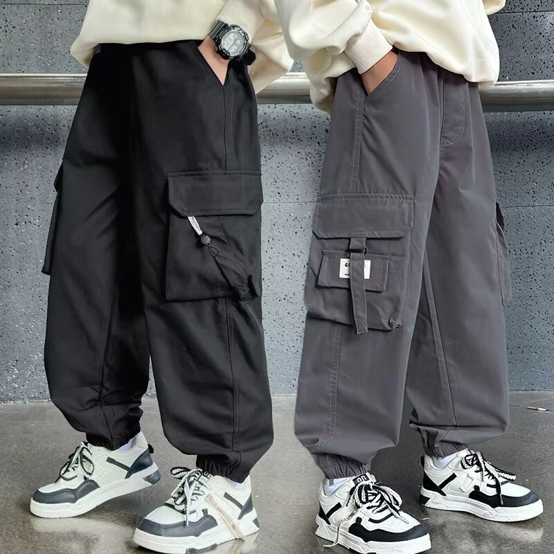 男童裤子秋冬2025新款韩版宽松工装裤中大童男孩洋气百搭休闲长裤