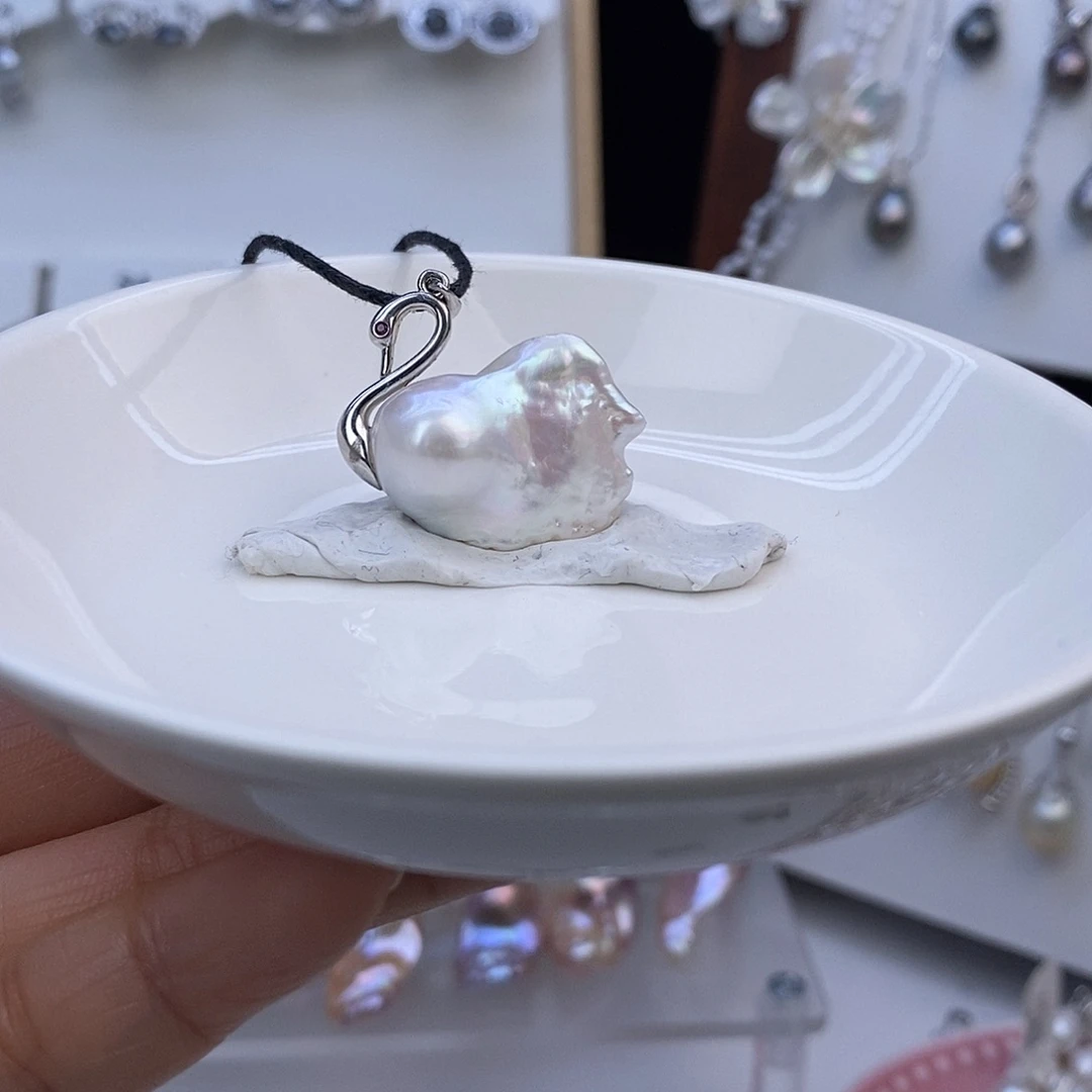 颈饰淡水珍珠银S925镶嵌