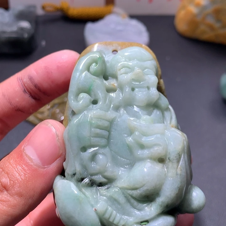 翡翠未镶嵌颈饰保真天然a货翡翠