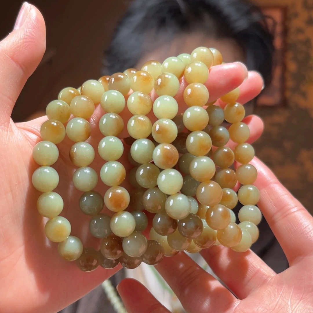 未镶嵌手串和田玉新疆若羌糖青一口糖多样性发货拍一发一