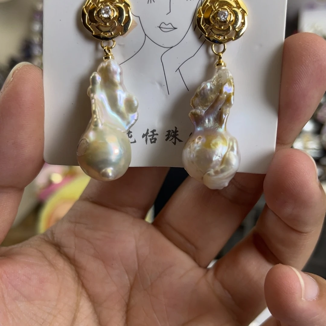未镶嵌淡水珍珠耳饰【纯恬】