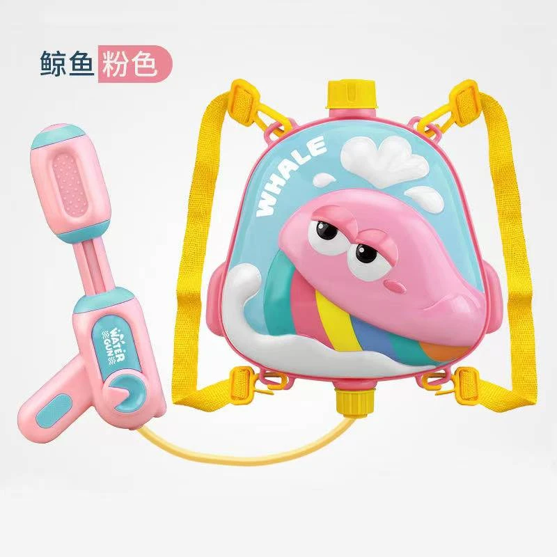 夏季抖音新款卡通电动水背包远射充电抽拉水戏水玩具