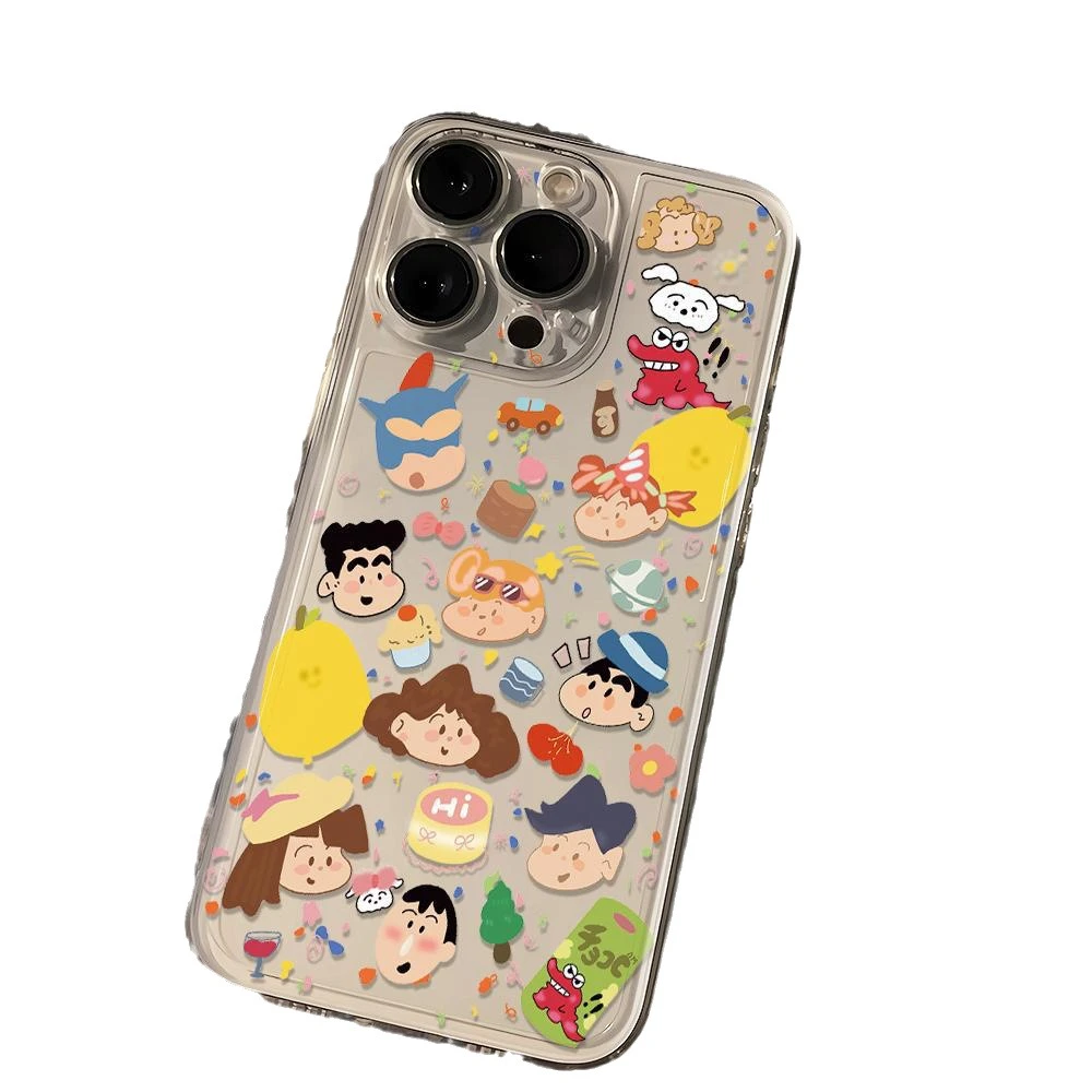 卡通涂鸦动物蜡笔小新iPhone14promax手机壳苹果13新款12