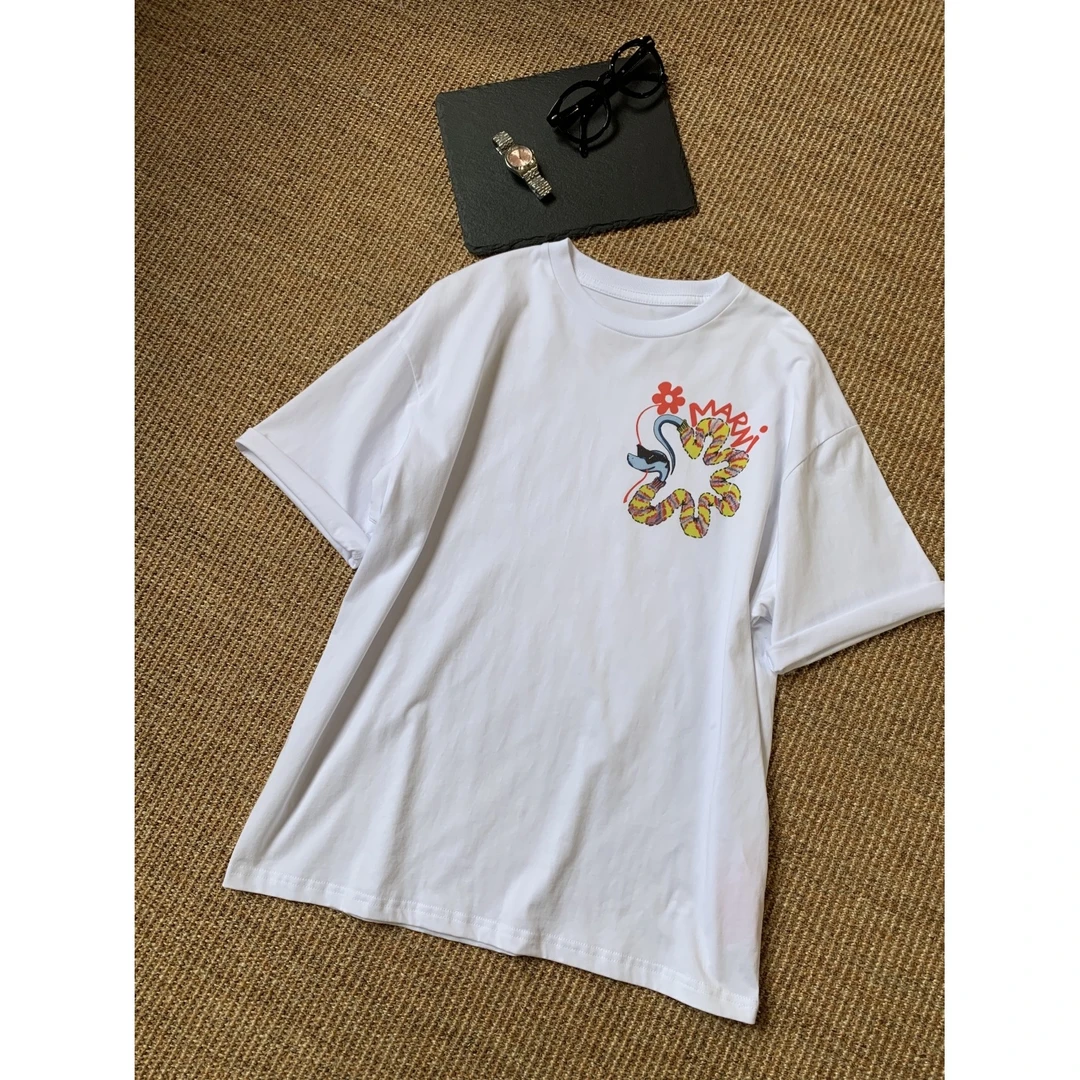 MA白色龙印花T恤30102