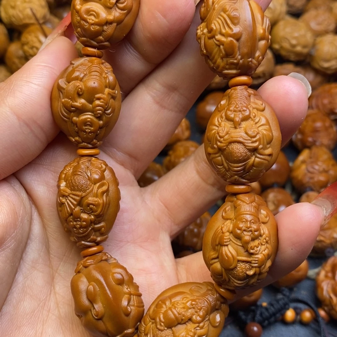 橄榄核吊坠1.8双面财迷