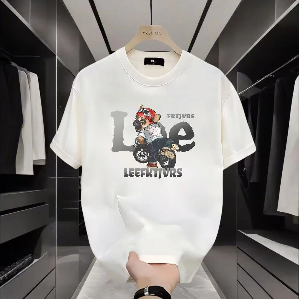 美式潮牌2025夏季爆款男士纯棉短袖T恤休闲百搭轻奢体恤百搭上衣T