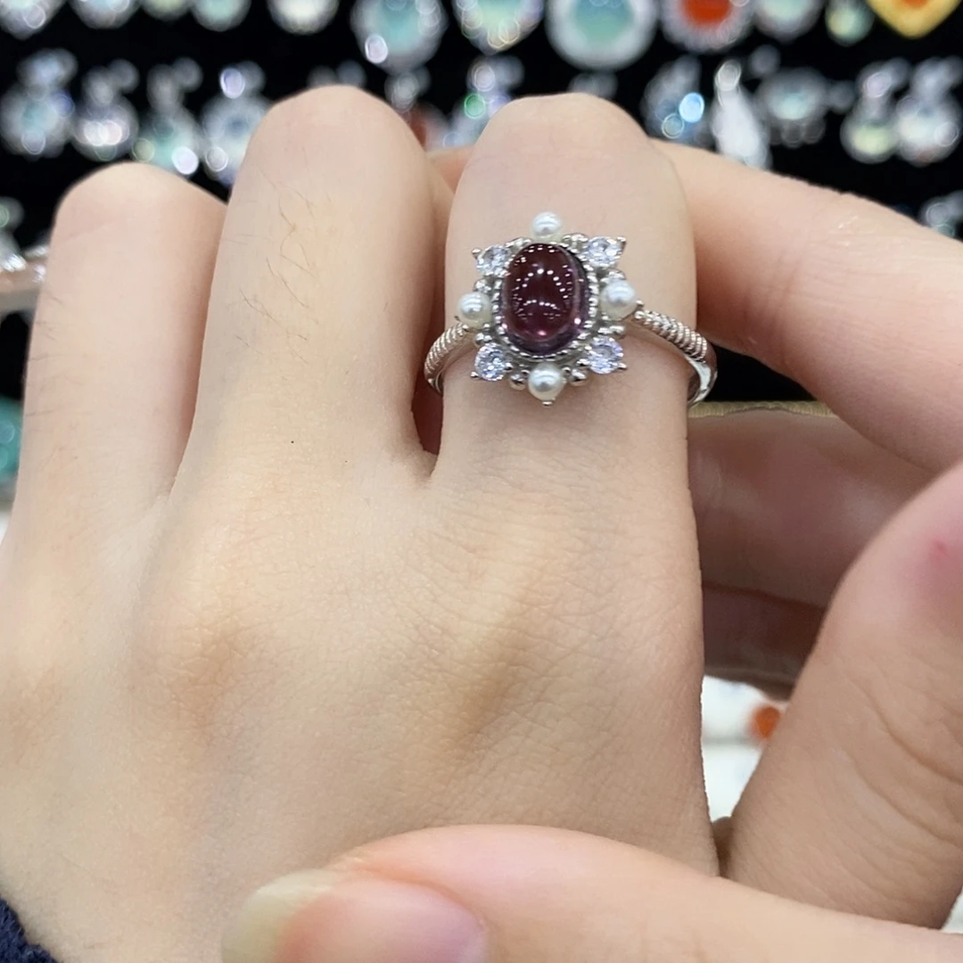 银S925镶嵌戒指紫晶