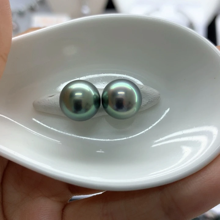 海水珍珠裸珠孔雀绿