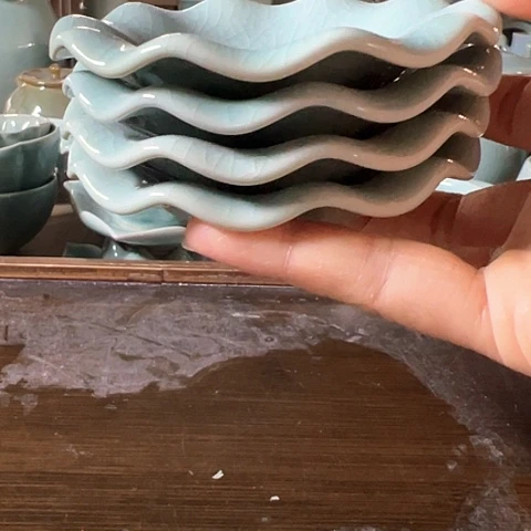 汝瓷开片杯托精品福利