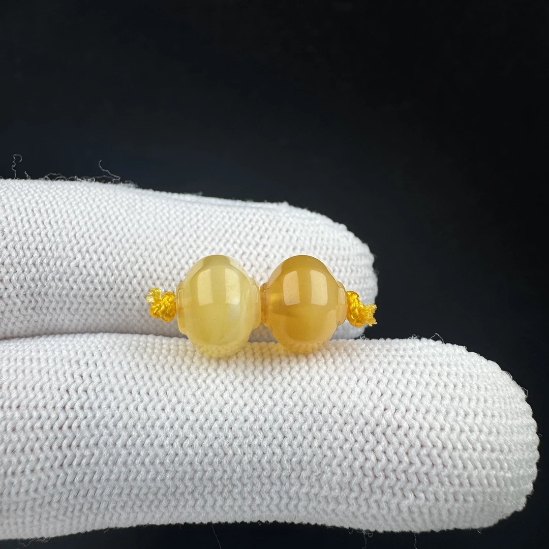 K4074天然原矿蜜蜡 隔珠10mm支持复检假一罚十