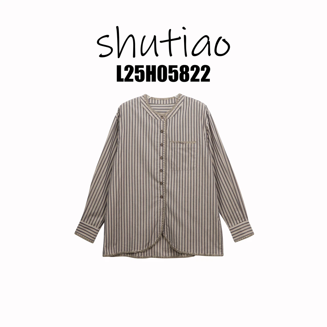 【SHUTIAO】2025秋冬：新款小众设计款衬衫L25H05822