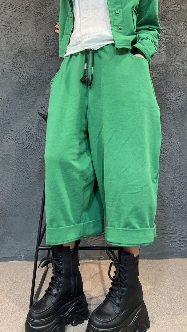 原创草绿色摇粒绒休闲裤【定制款】