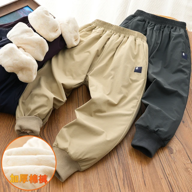 男童夹棉裤子男孩加厚夹棉休闲裤冬装2025新款儿童保暖棉裤运动裤