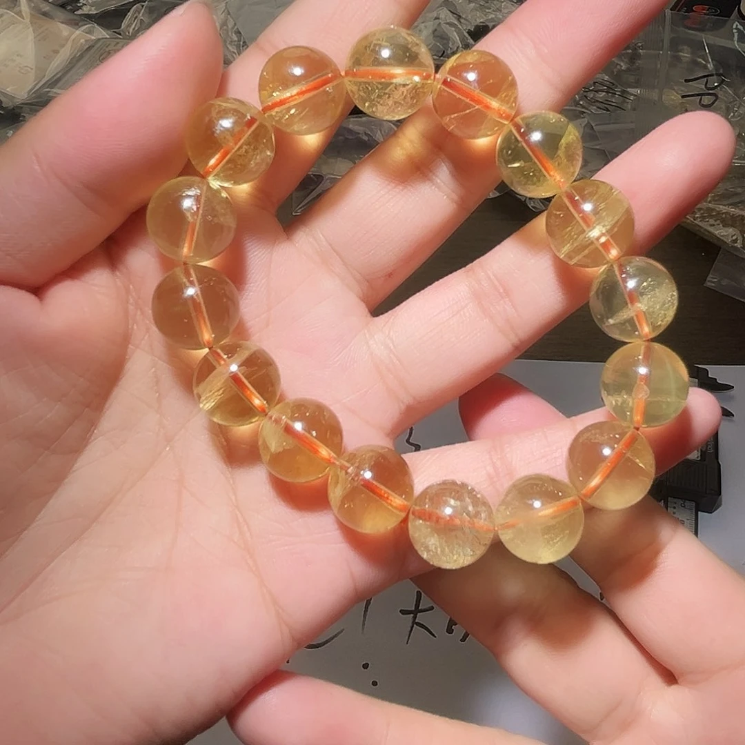 水晶手链未镶嵌金幽灵13毫米聚宝盆