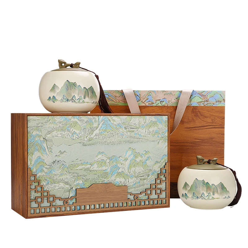 第一江南龙井茶杭州明前绿茶高档新茶茶叶礼盒装千里江山