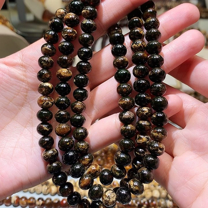 琥珀裸石未镶嵌抚顺琥珀卡8黑花