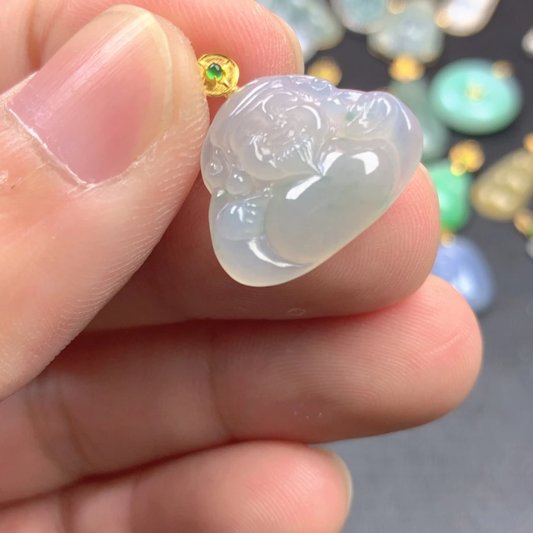 【闪购商品】颈饰18K金镶嵌翡翠翡翠