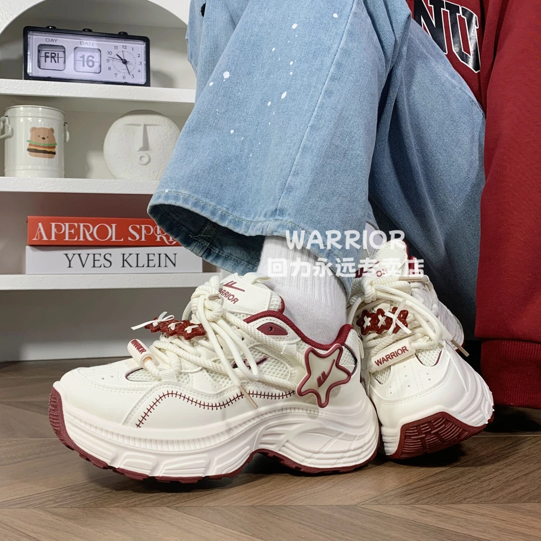 回力小白鞋女鞋新款爆款厚底红色鞋子女面包鞋女款夏季运动板鞋女