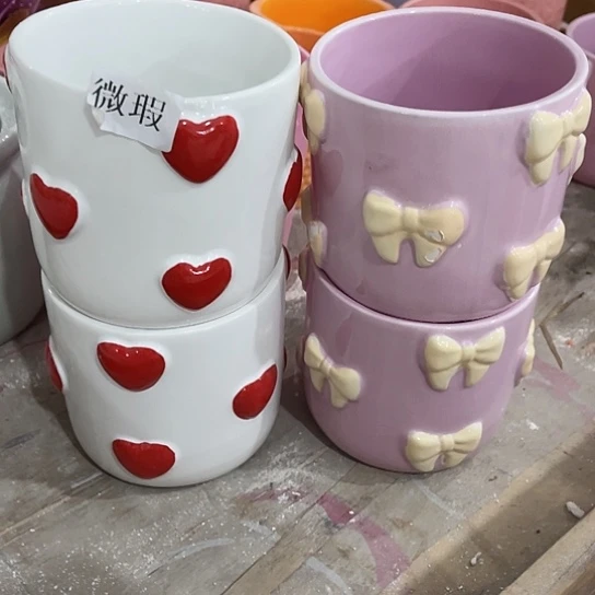 多肉绿植陶瓷花盆9.9包邮，有孔