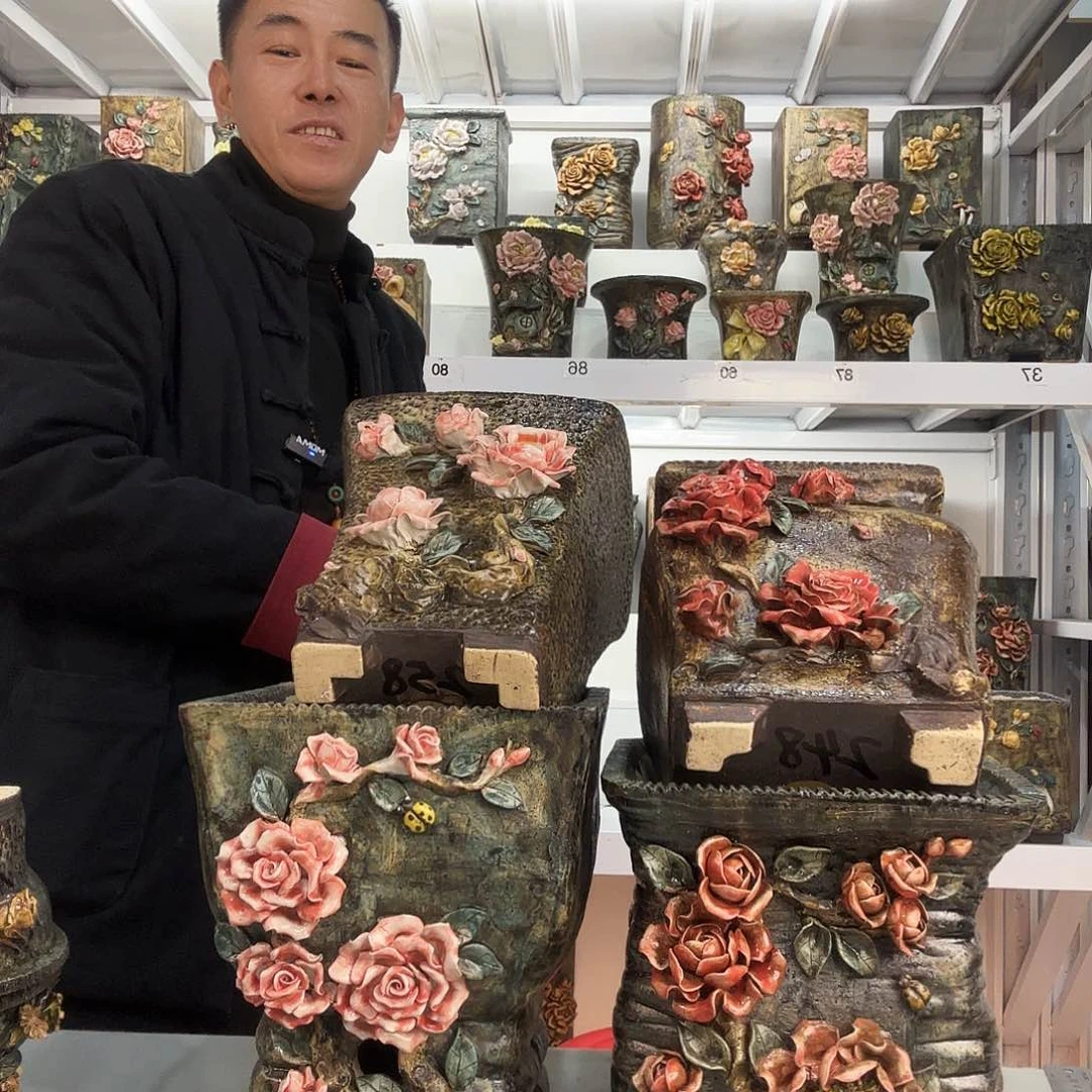 红陶z**儿青默花器花盆