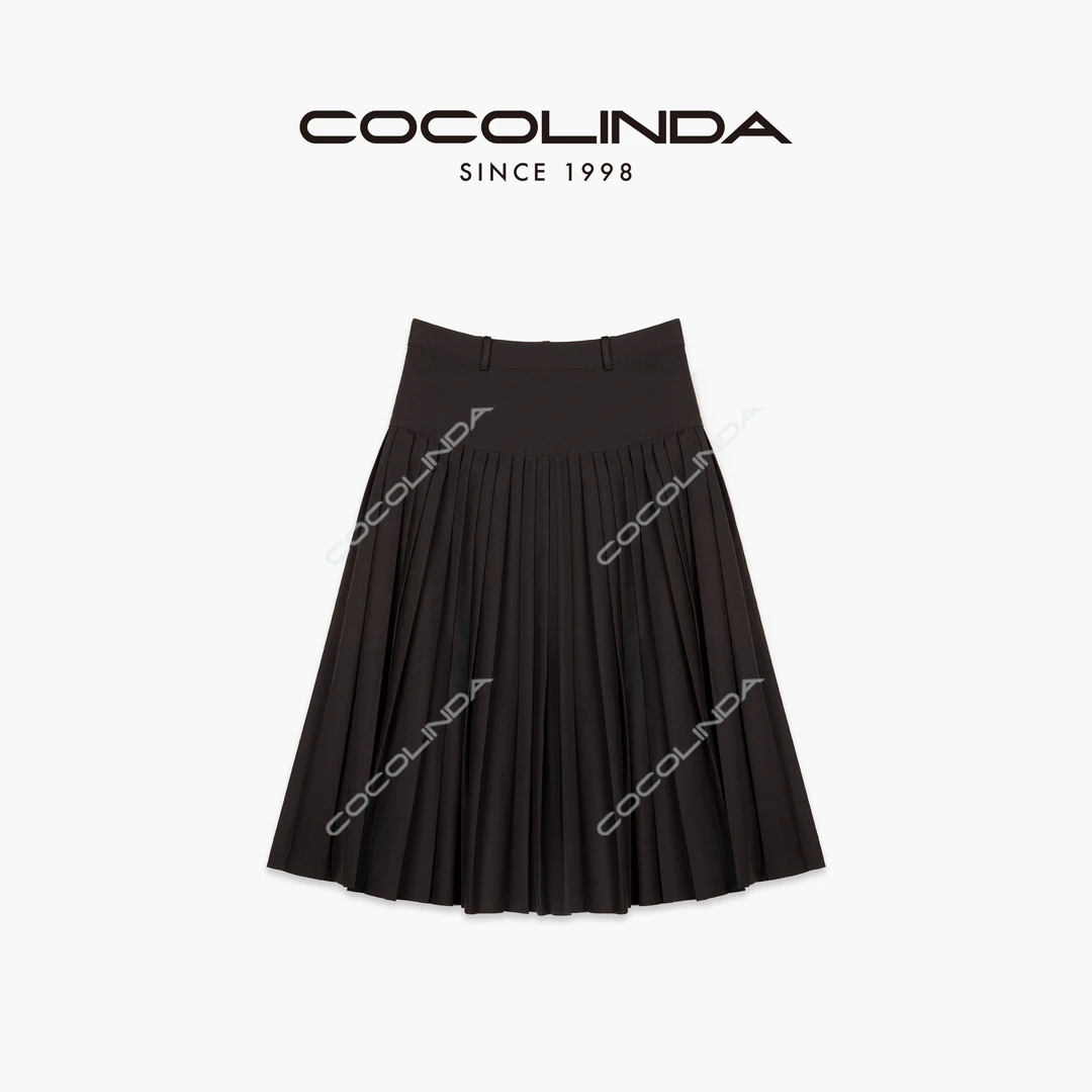COCOLINDA | 优雅长款‘厦门’四季法式羊毛百褶裙 Q1613A