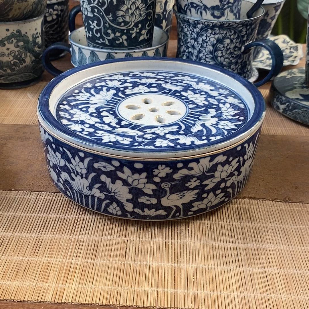 手工手绘青花高温陶瓷