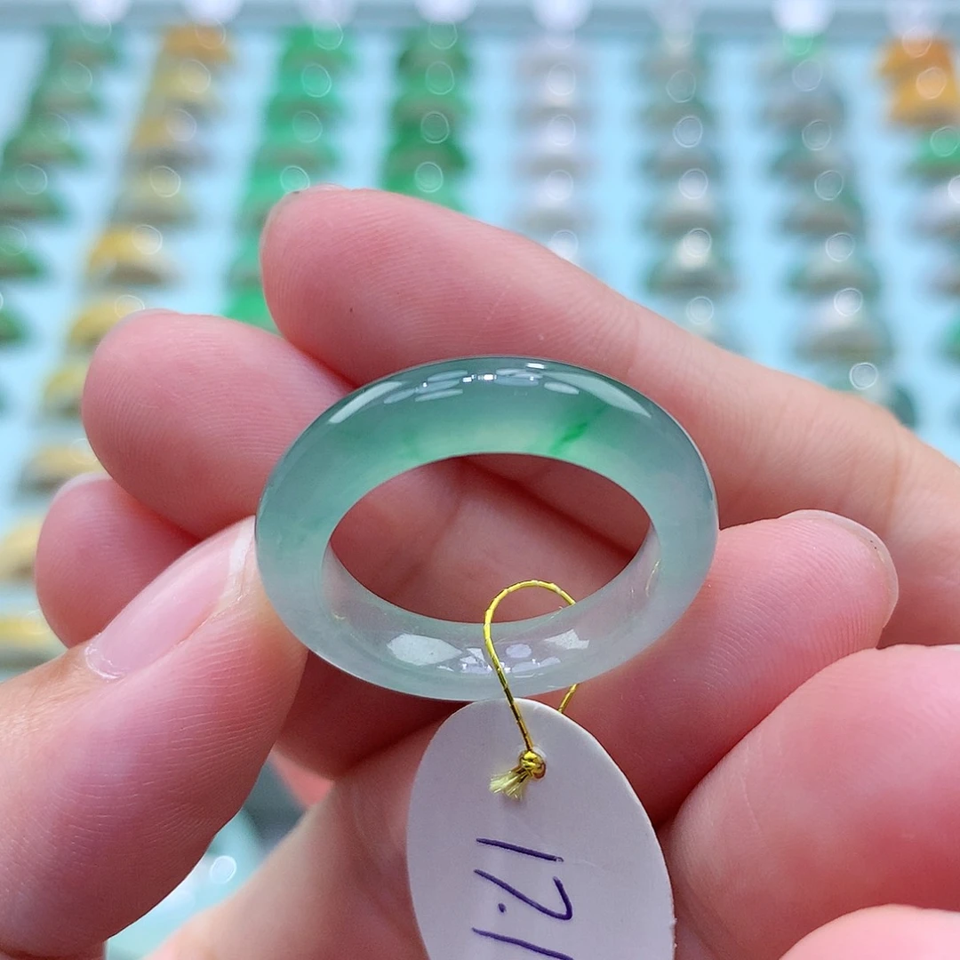 未镶嵌戒指翡翠1718圈