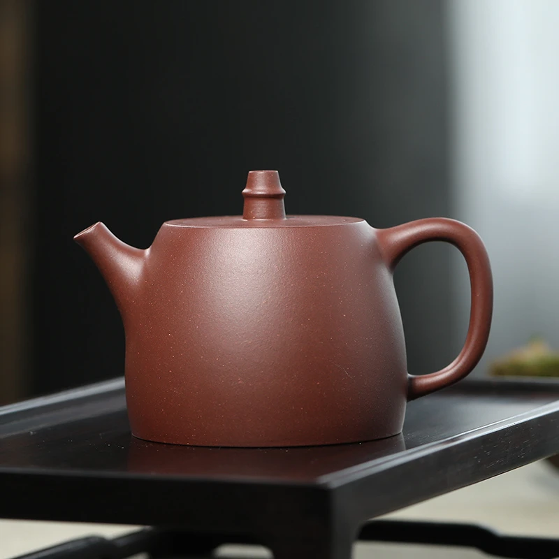 宜兴紫砂茶具 原矿黄龙山底槽青泥料紫砂壶汉铎壶茶壶手工制作