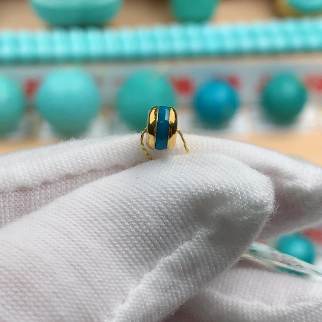 绿松石18K金镶嵌发饰