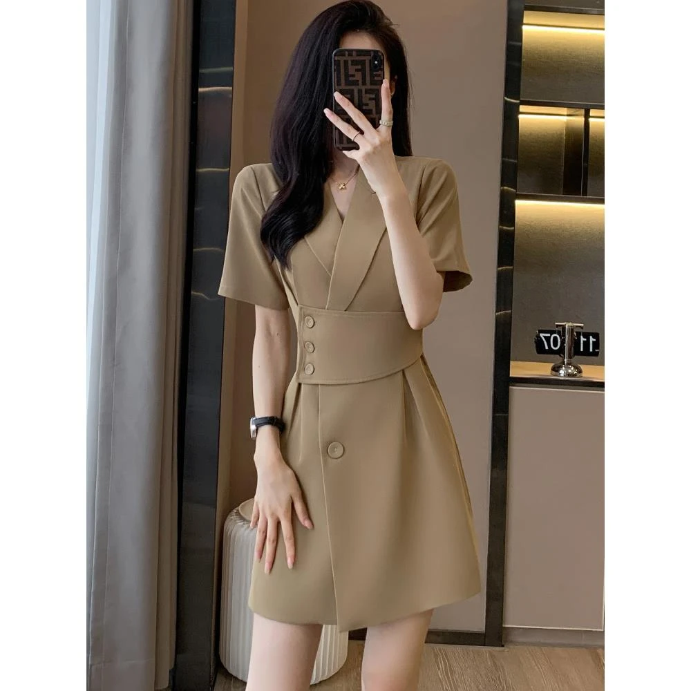 西装连衣裙女春夏2025新款高级感气质工作服小个子高端职业裙子