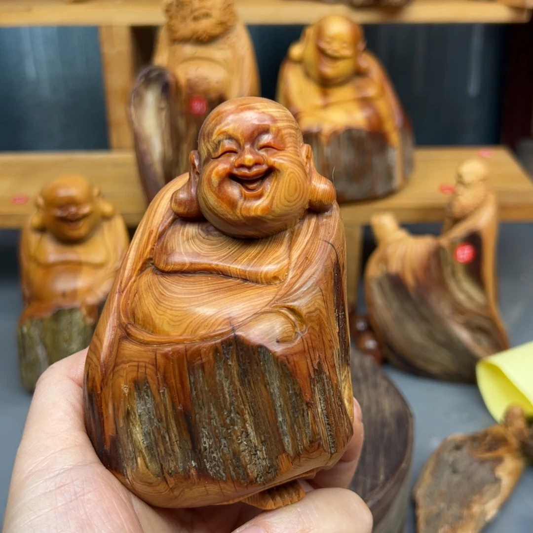 我***木崖柏木摆件手把件，