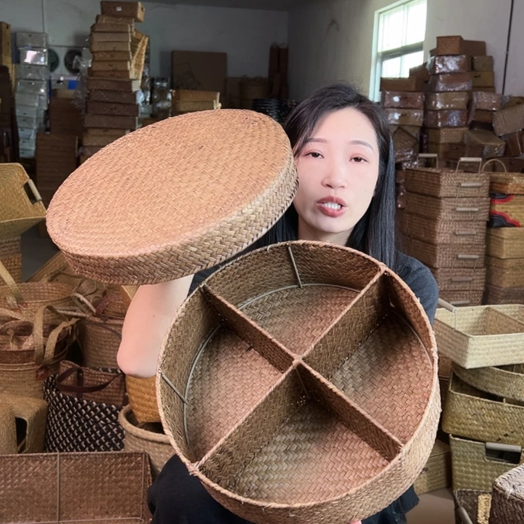 草编包/草编收纳盒带瑕疵