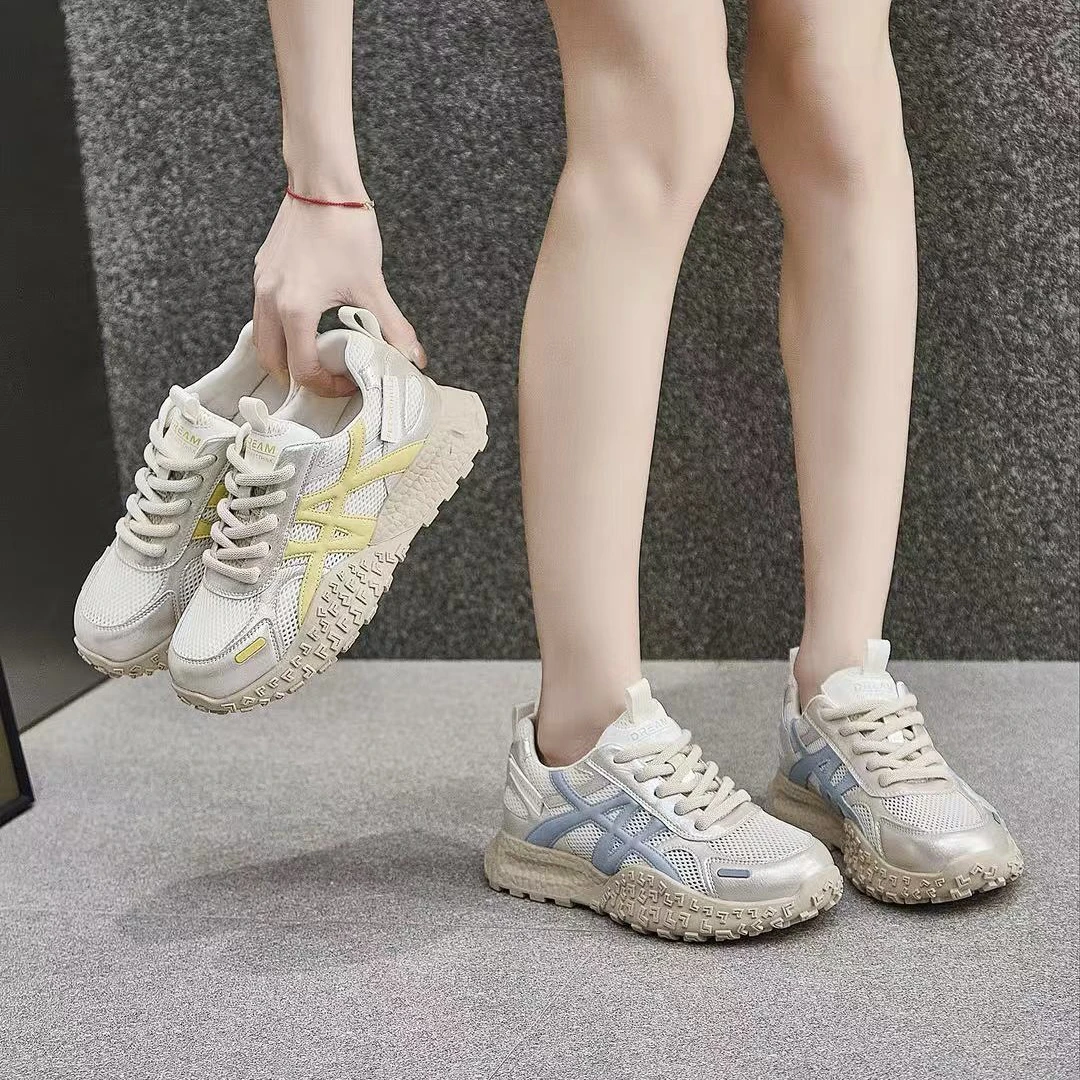 夏季透网时尚休闲鞋1617百搭轻便透气运动女鞋网面