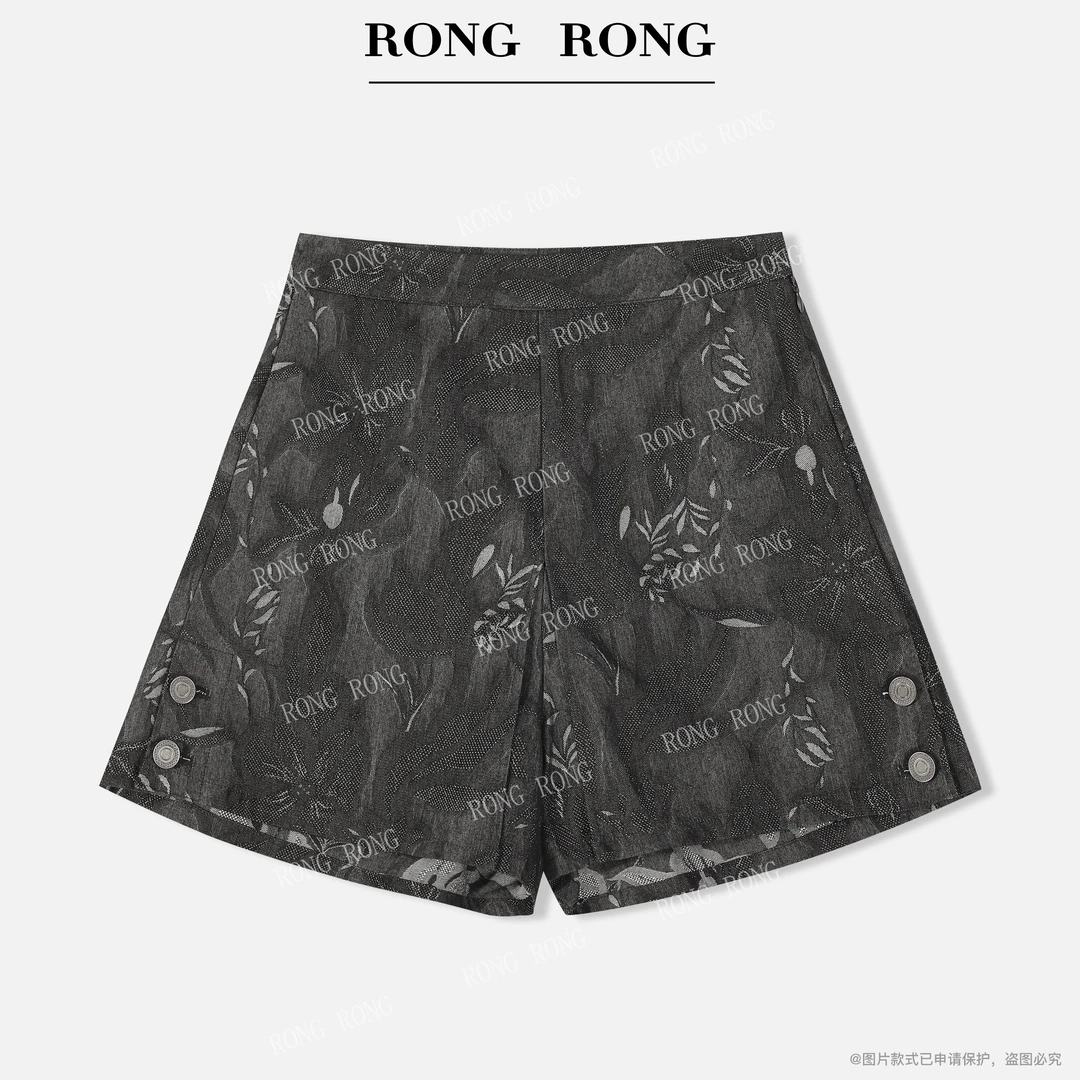 溶溶【灵动率性】RONGRONG 莱赛尔棉混纺银纱提花显瘦短裤裙AW445