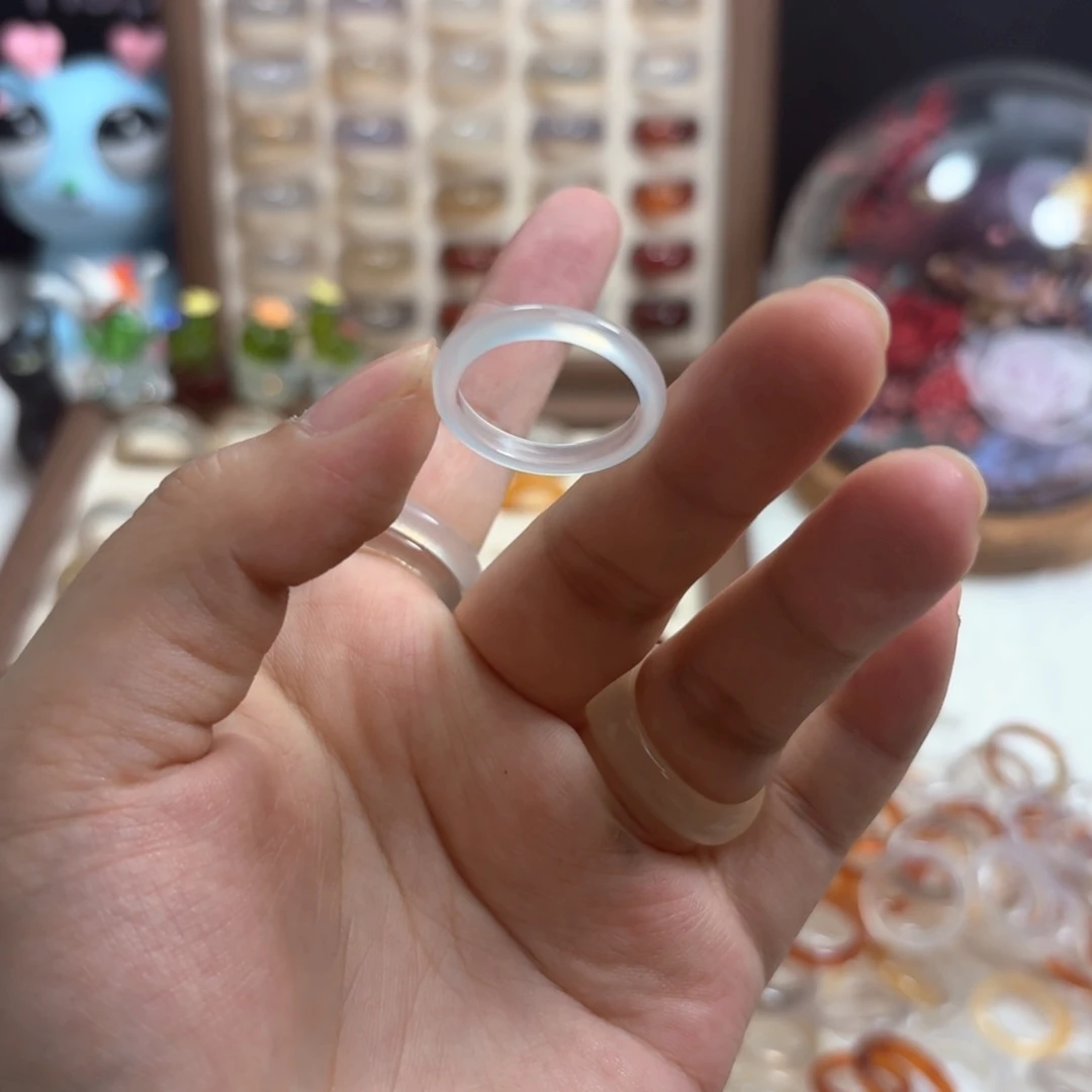 玛瑙/玉髓戒指未镶嵌128白冰港17-18