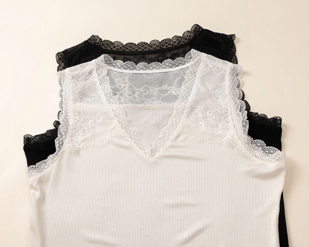 【心匠高定】首播福利高端醋酸蕾丝性感花边无袖背心修身