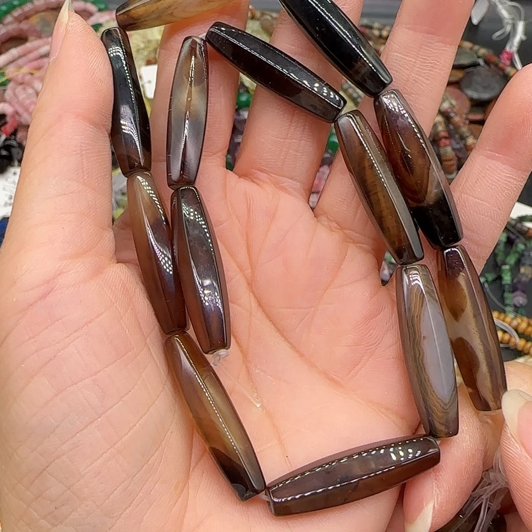 合金玛瑙/玉髓珠宝半成品玛瑙7-29mm一条